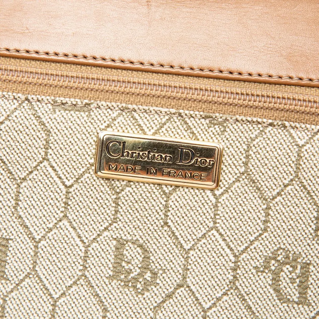 Dior Honeycomb Coated Canvas Shoulder Bag Beige Very good - Box View