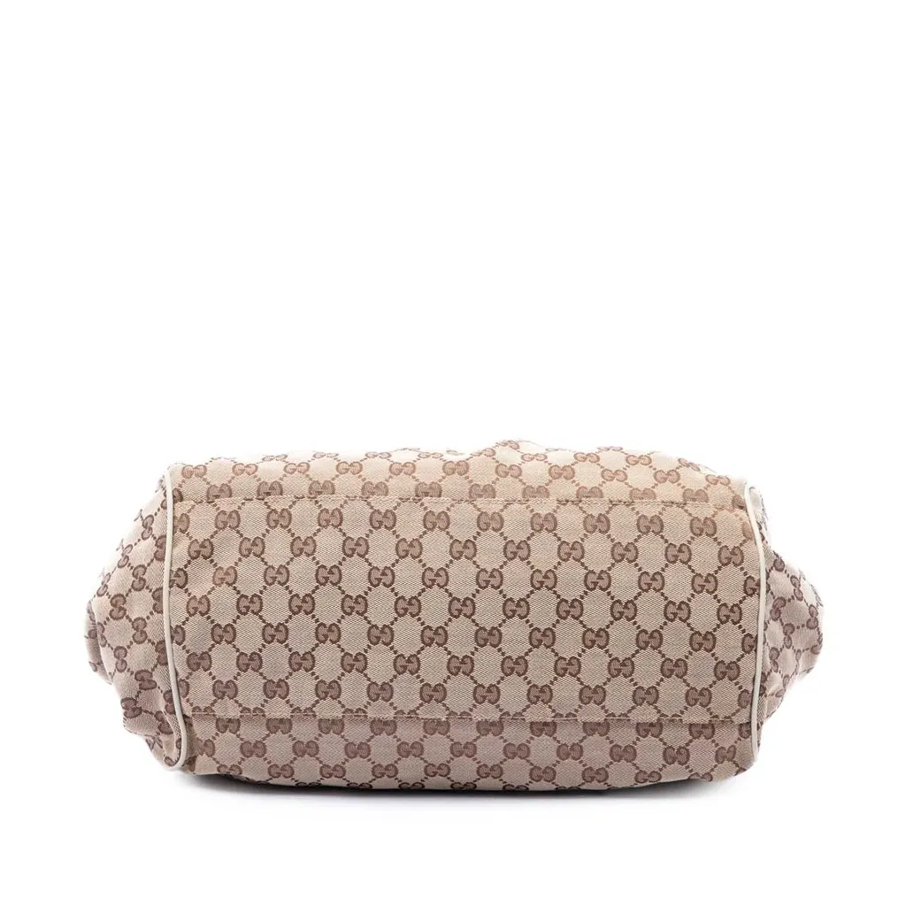 Gucci GG Canvas Sukey Satchel Beige Very good - Inside View