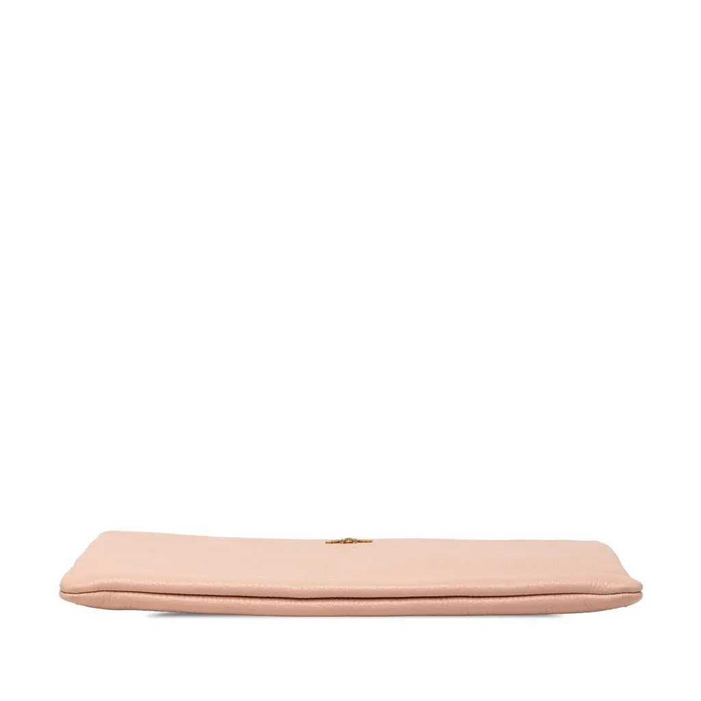 Gucci Leather Blind For Love Clutch Pink Leather Very good - Inside View