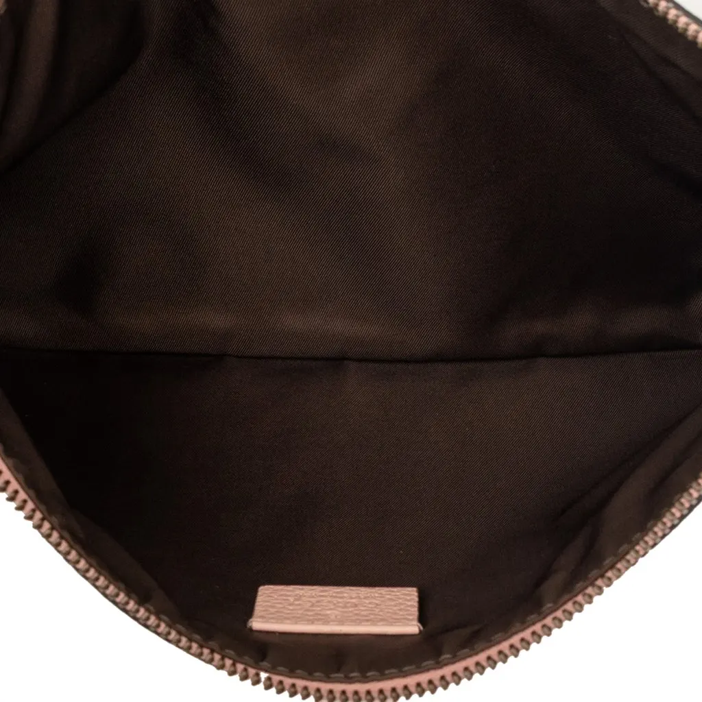 Gucci Leather Blind For Love Clutch Pink Leather Very good - Model View