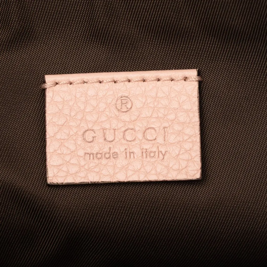 Gucci Leather Blind For Love Clutch Pink Leather Very good - Box View