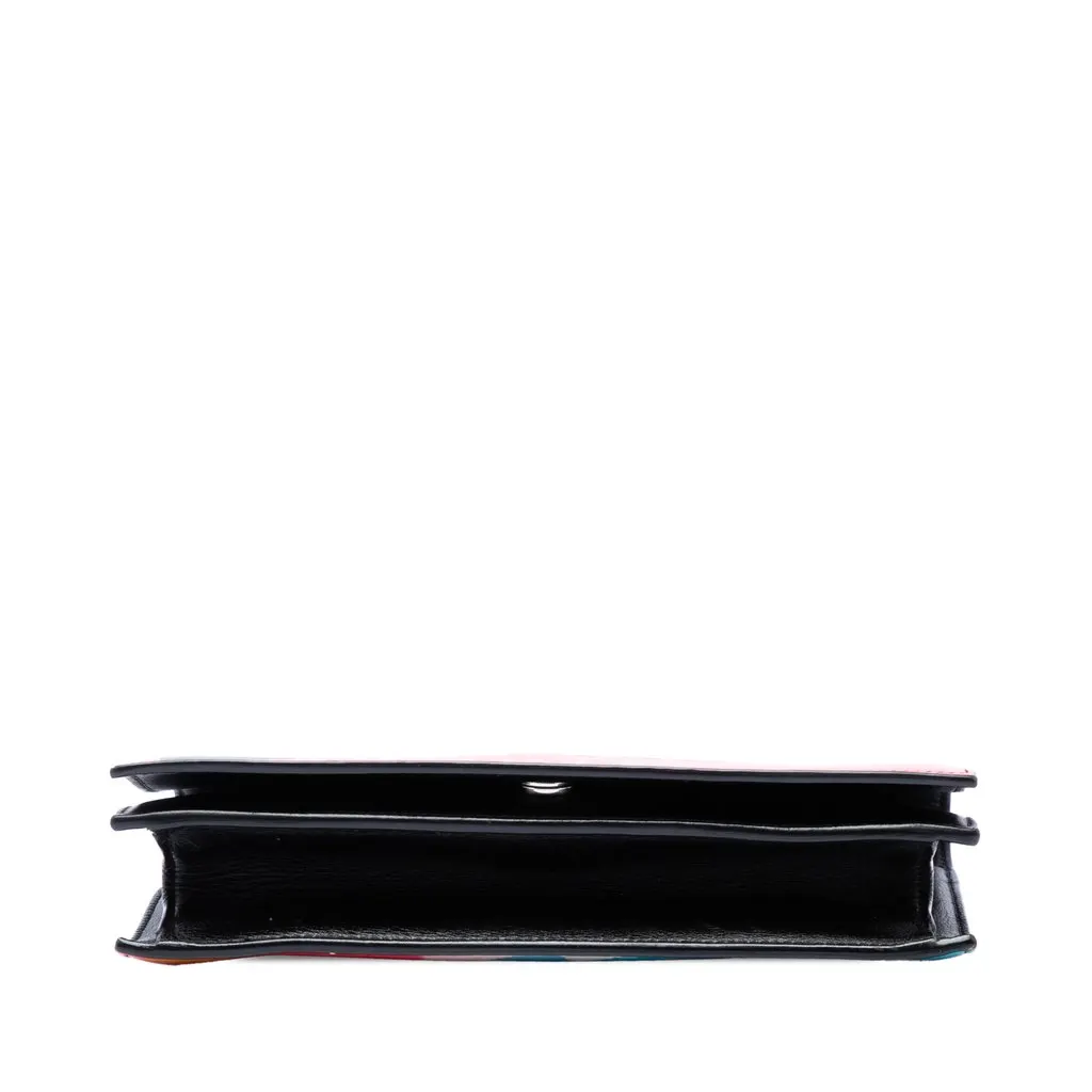 Saint Laurent Leather Baby Print Clutch Pink Leather Very good - Inside View