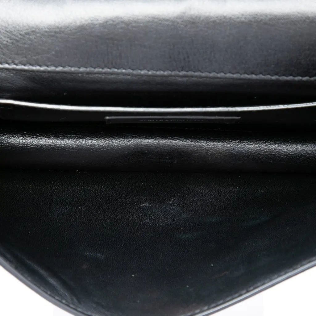 Saint Laurent Leather Baby Print Clutch Pink Leather Very good - Model View