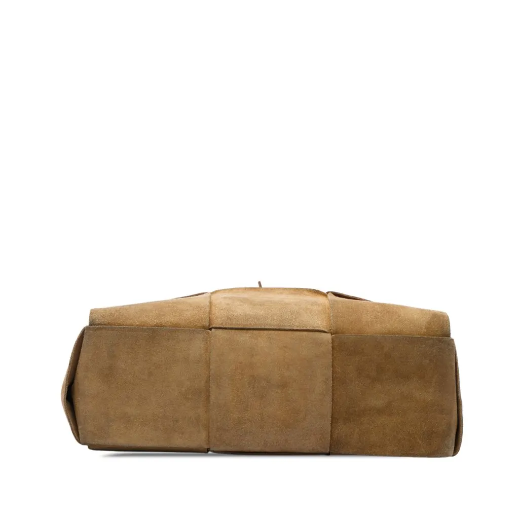 Bottega Veneta Medium Suede Maxi Intrecciato Arco Tote Brown Leather Very good - Inside View