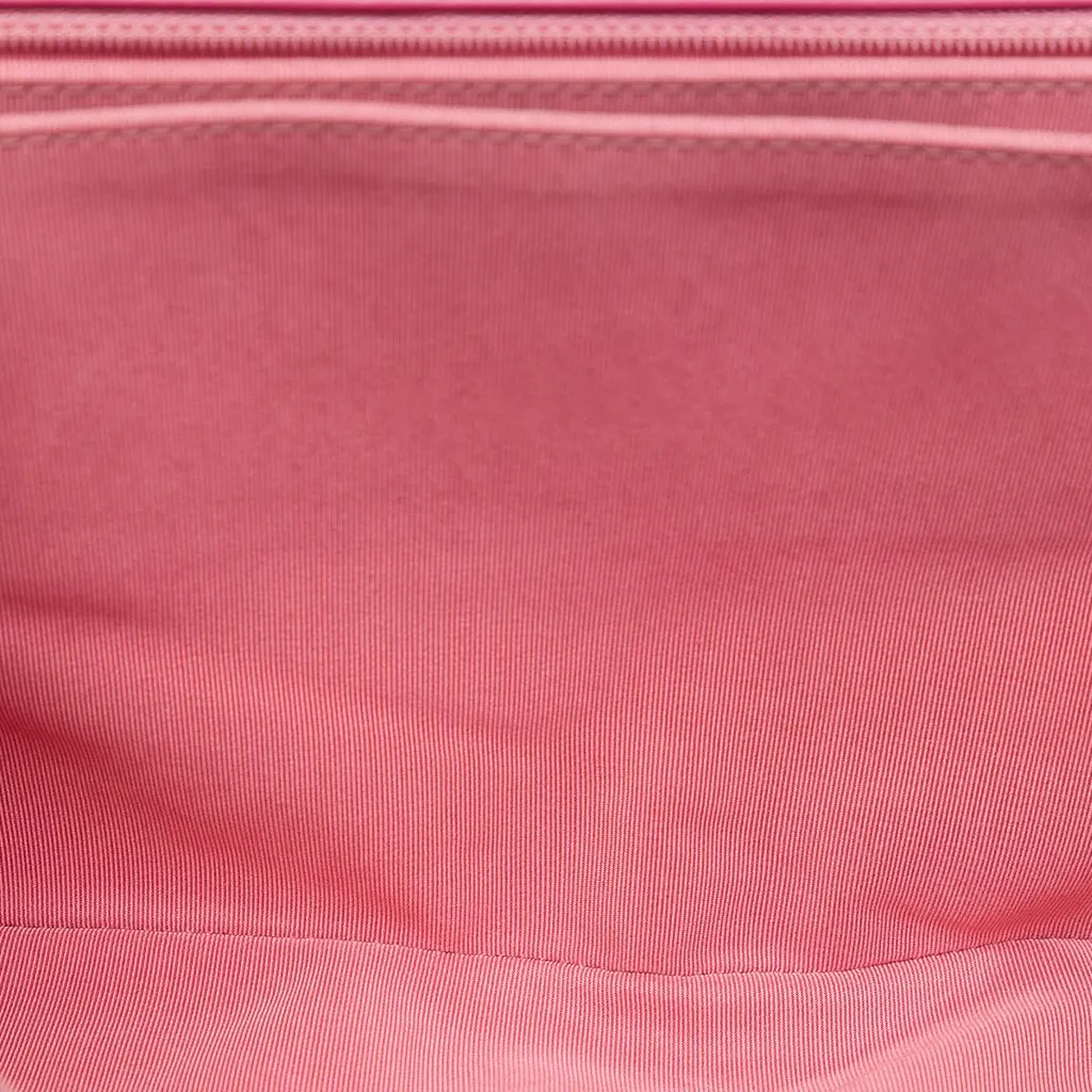 Chanel Quilted Crinkled Patent Pagoda Accordion Flap Pink Leather Very good - Model View
