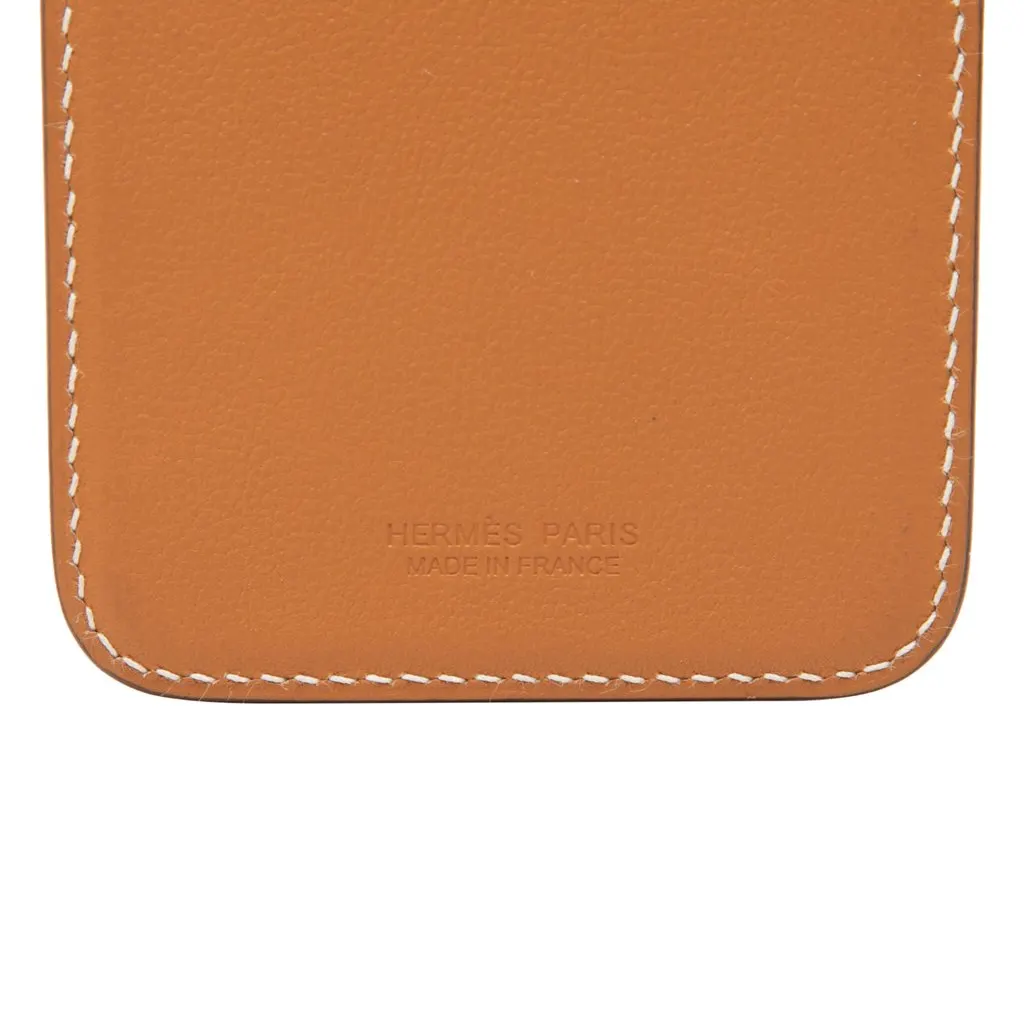 Hermès Swift Bounce MagSafe Card Holder Brown Leather Very good - Model View