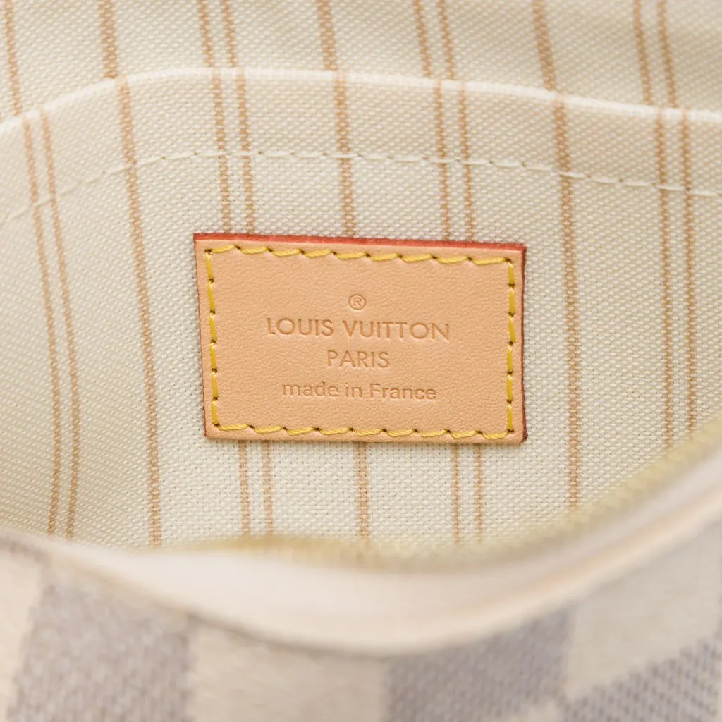 Louis Vuitton Damier Azur Neverfull MM Pouch White Very good - Box View