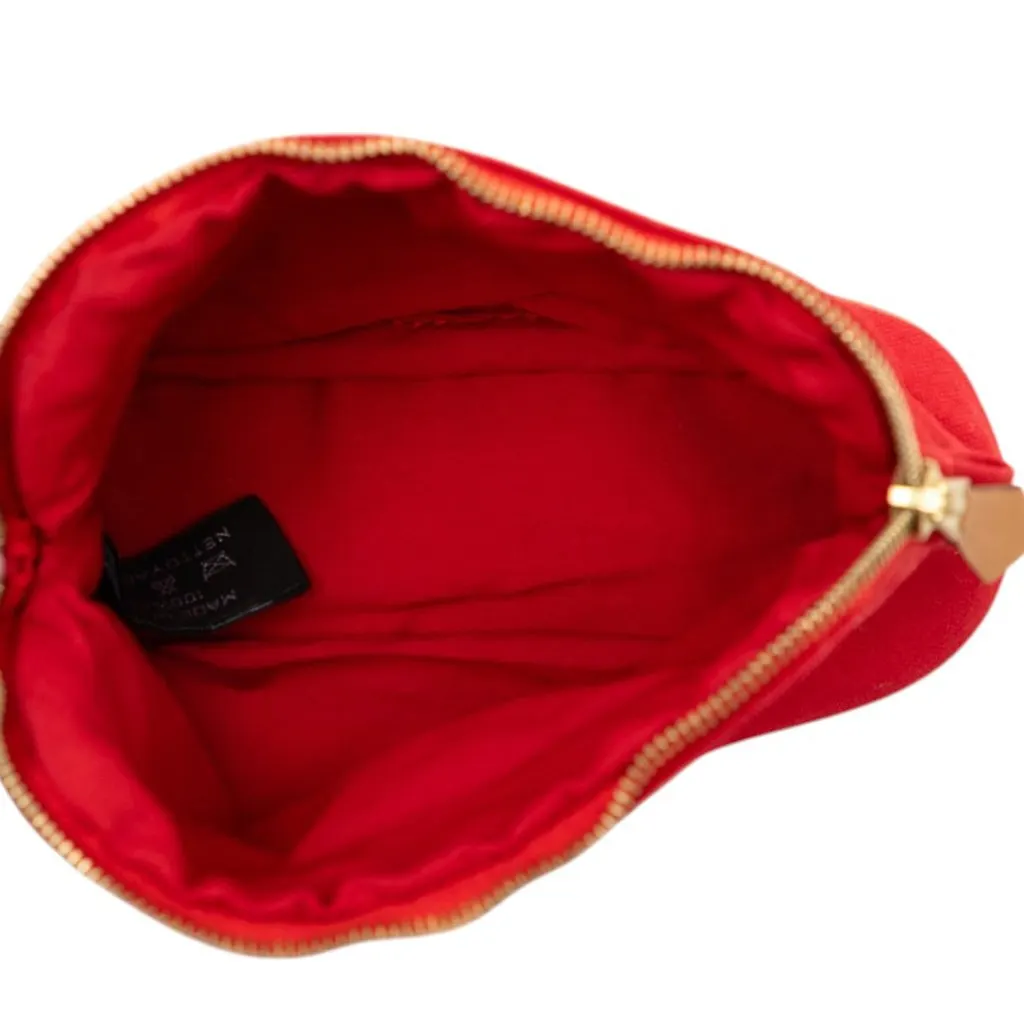Hermès Mini Canvas Bolide Pouch Red Canvas Very good - Model View