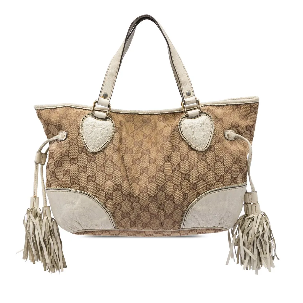 Gucci Small GG Canvas Tribeca Tote Beige Very good - Front View