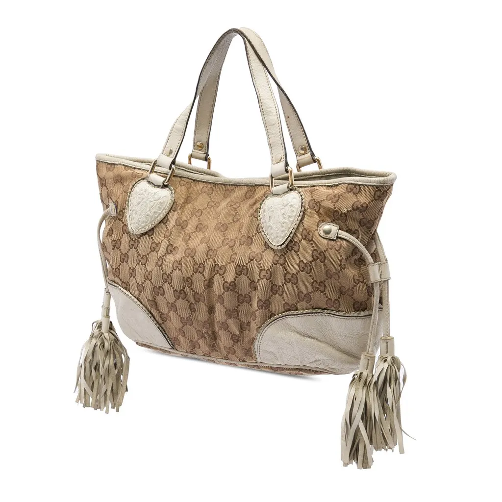 Gucci Small GG Canvas Tribeca Tote Beige Very good - Back View