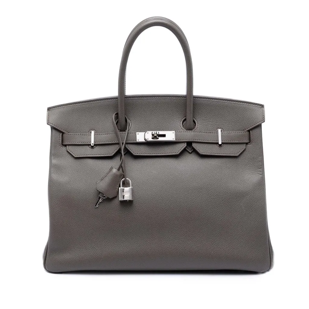 Hermès Epsom Birkin Retourne 35 Brown Leather Very good - Front View