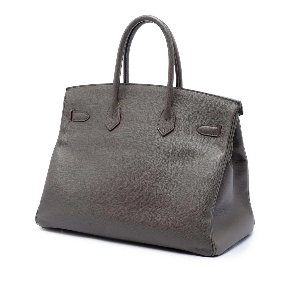Hermès Epsom Birkin Retourne 35 Brown Leather Very good - Back View