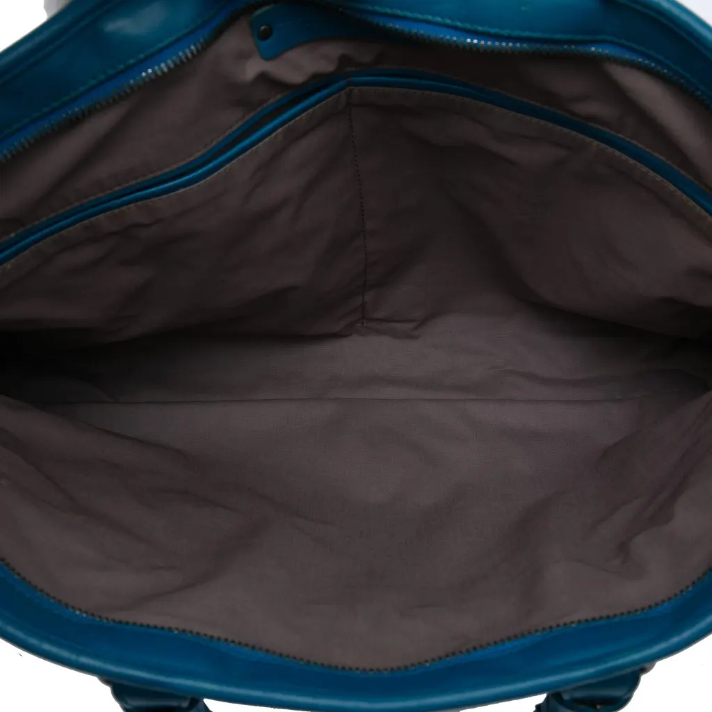 Bottega Veneta Nappa Intrecciato Briefcase Blue Leather Very good - Model View