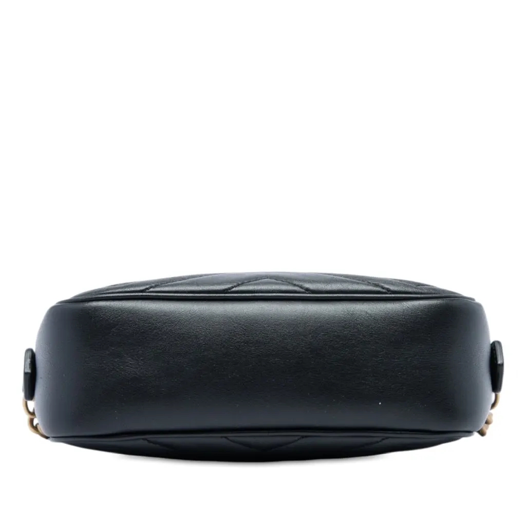 Gucci Mini GG Marmont Matelasse Calfskin Crossbody Black Leather Very good - Inside View