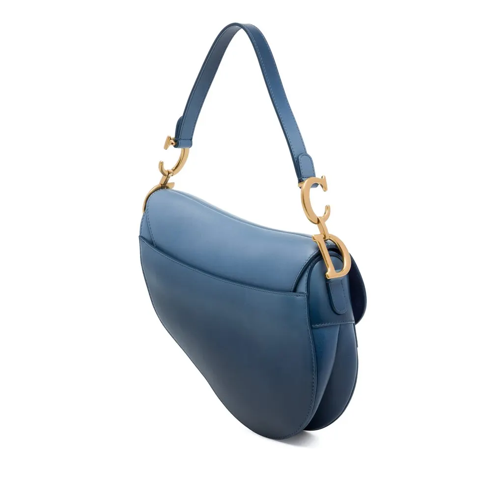 Dior Gradient Calfskin Saddle Bag Blue Leather Very good - Back View