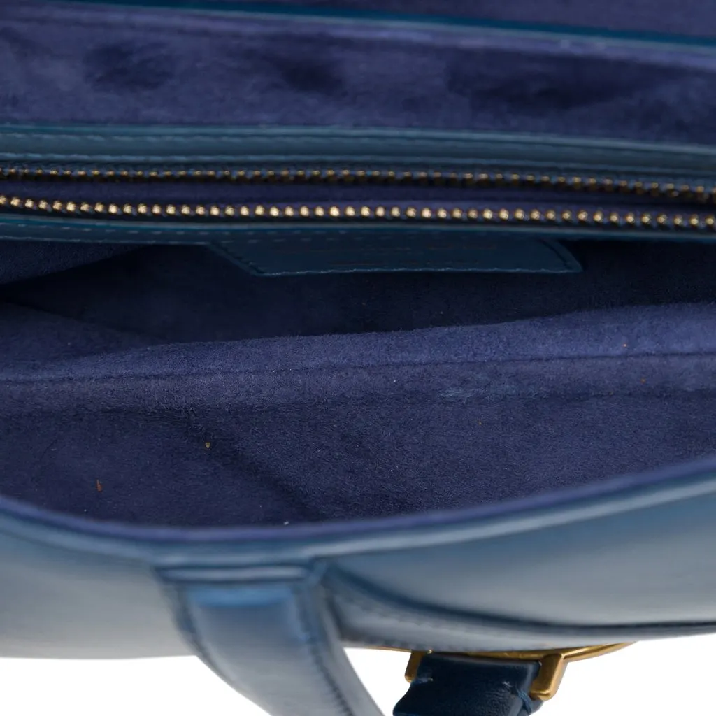 Dior Gradient Calfskin Saddle Bag Blue Leather Very good - Model View