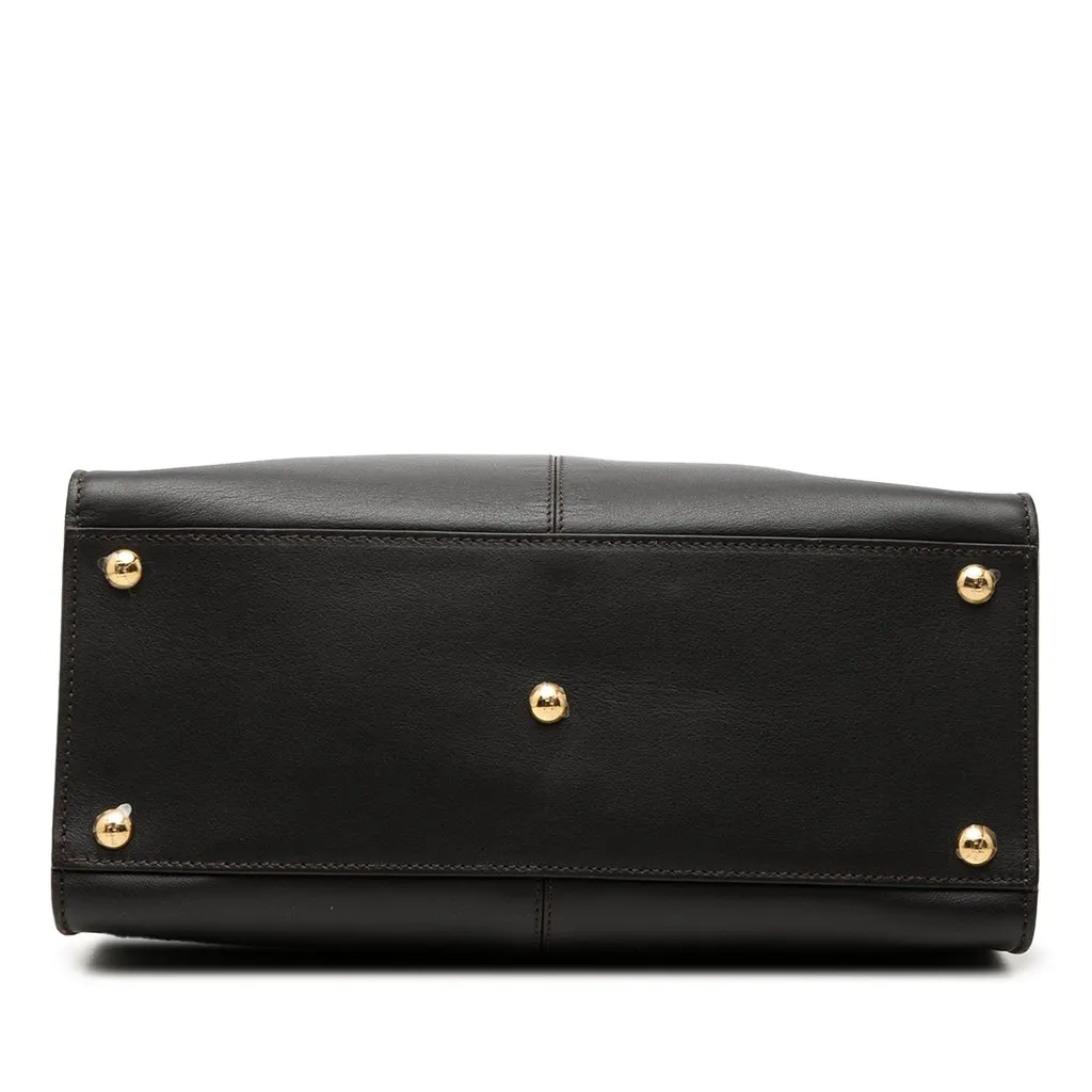 Fendi Medium Calfskin Peekaboo X Lite Satchel Black Leather Very good - Inside View
