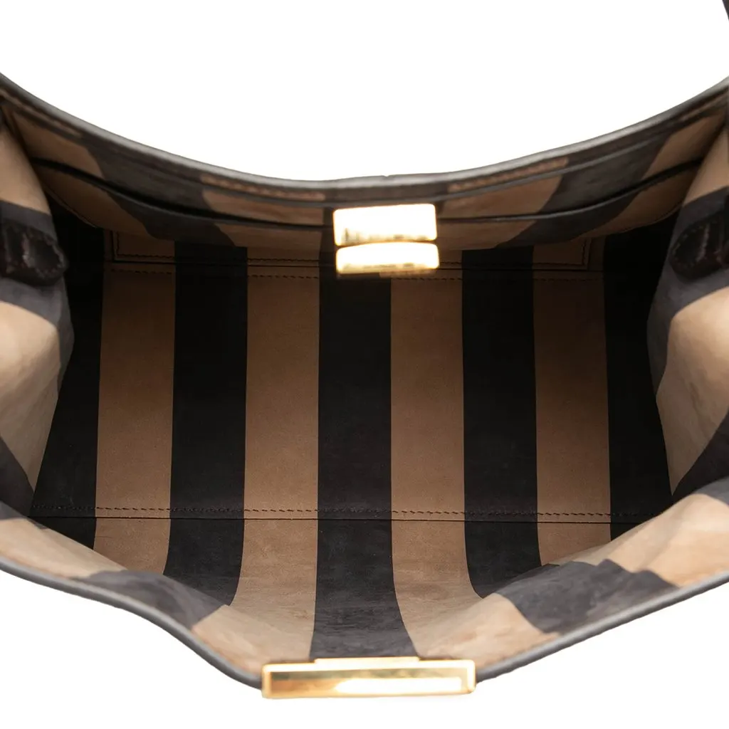 Fendi Medium Calfskin Peekaboo X Lite Satchel Black Leather Very good - Model View