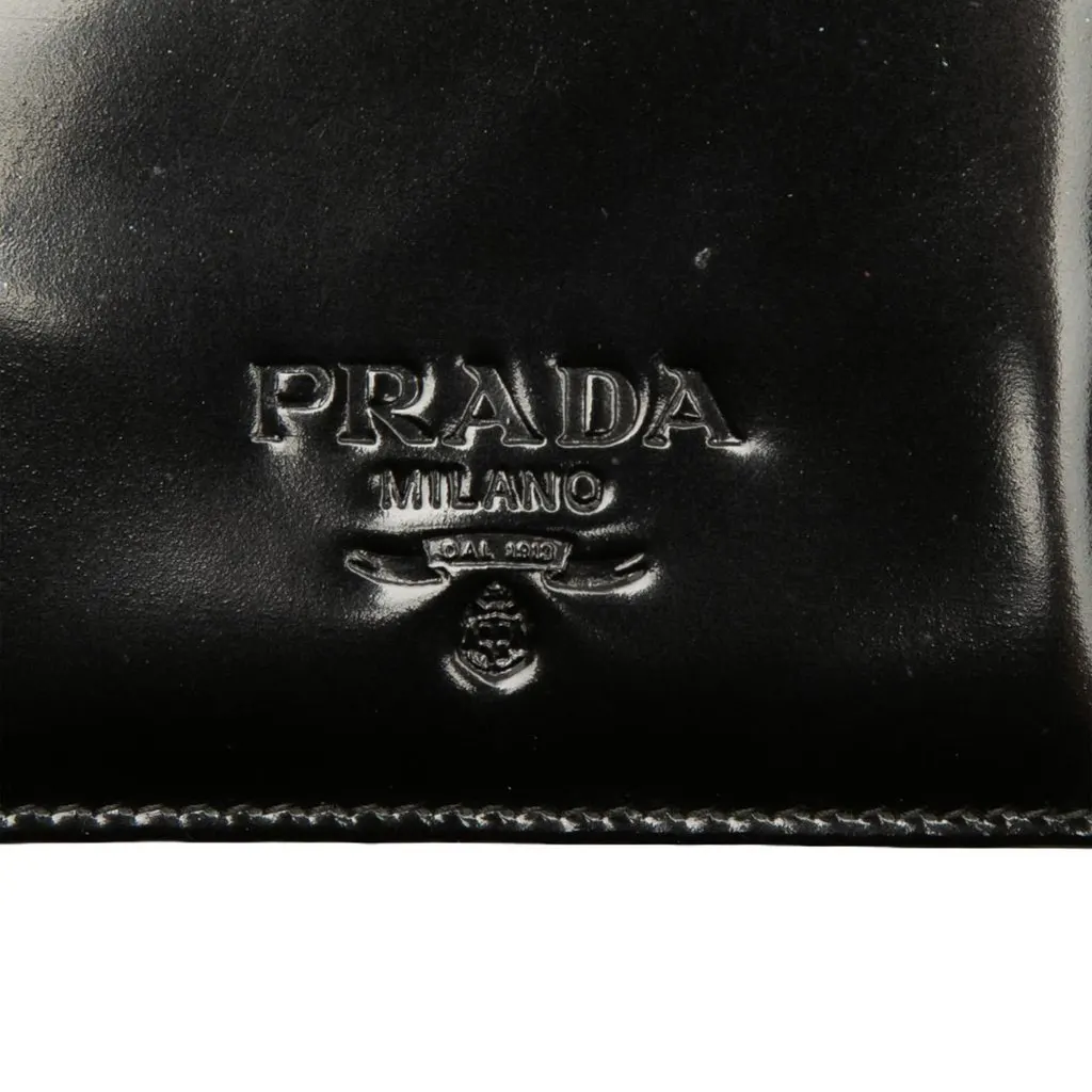 Prada Patent Coin Pouch Black Leather Very good - Box View