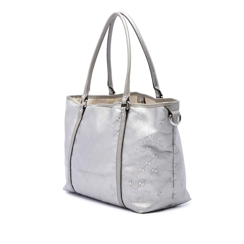 Gucci Medium GG Imprime Joy Tote Silver Very good - Back View