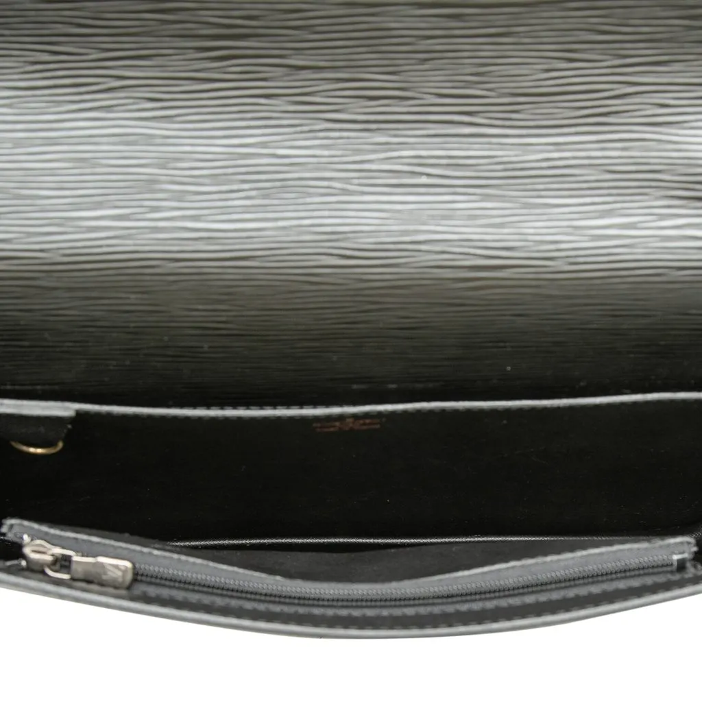 Louis Vuitton Epi Serviette Conseiller Black Leather Good - Model View