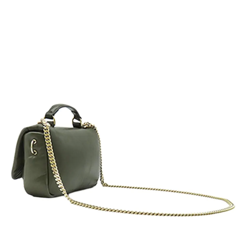 Gucci Mini GG Milano Lambskin Top Handle Bag Green Leather Very good - Back View