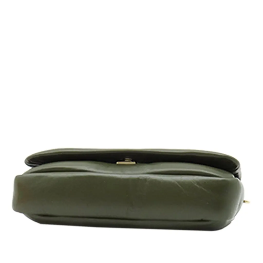 Gucci Mini GG Milano Lambskin Top Handle Bag Green Leather Very good - Inside View