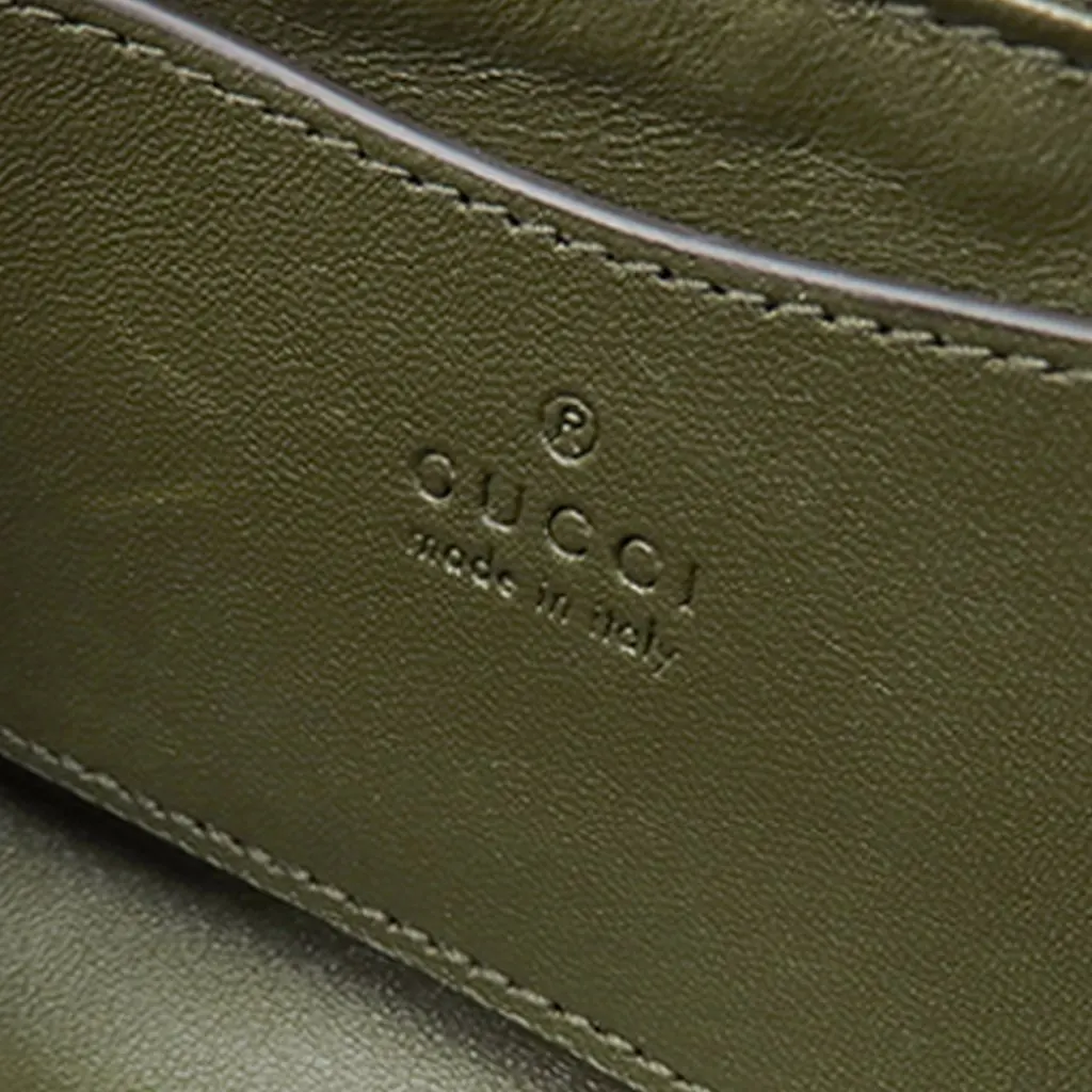 Gucci Mini GG Milano Lambskin Top Handle Bag Green Leather Very good - Box View