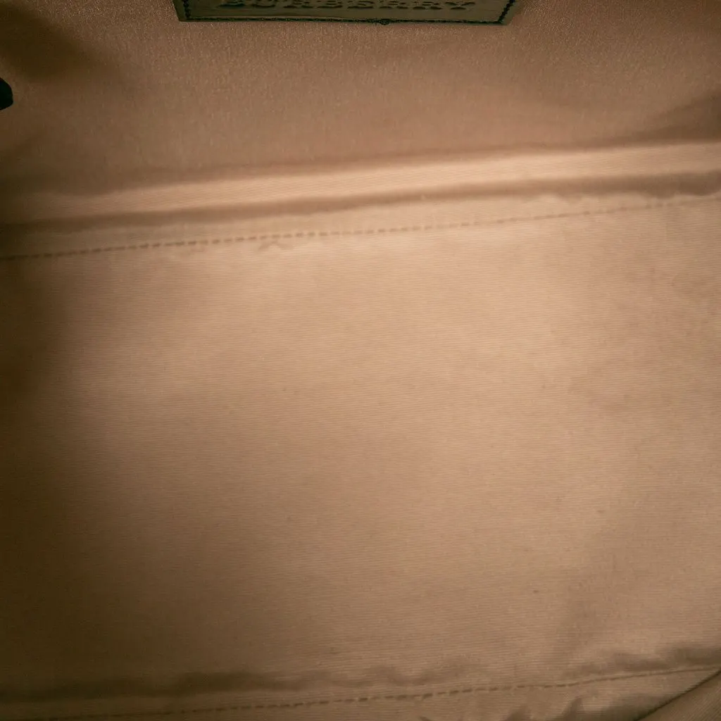 Burberry Small Supernova Check Coated Canvas Nickie Tote Beige Canvas Very good - Model View