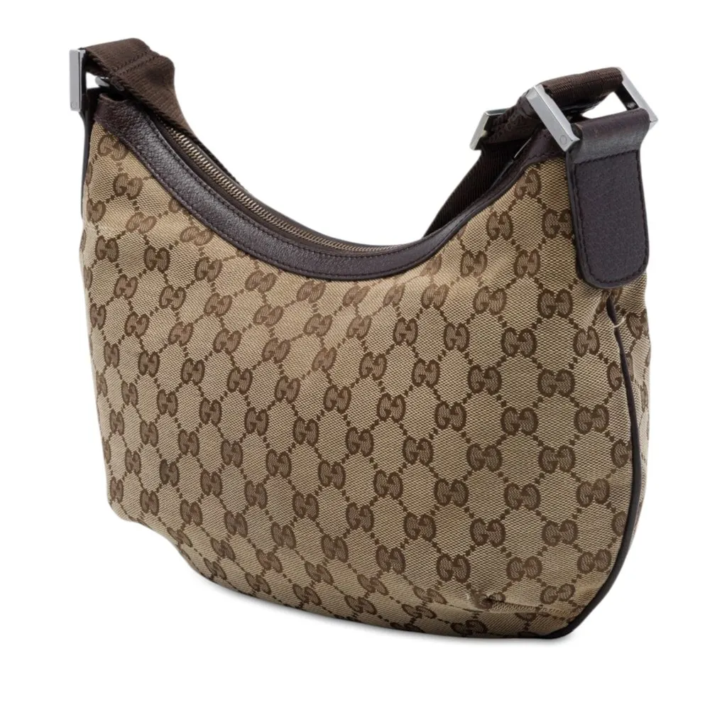 Gucci GG Canvas Crossbody Beige Canvas Good - Back View