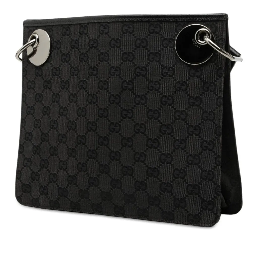 Gucci GG Canvas Eclipse Crossbody Black Good - Back View