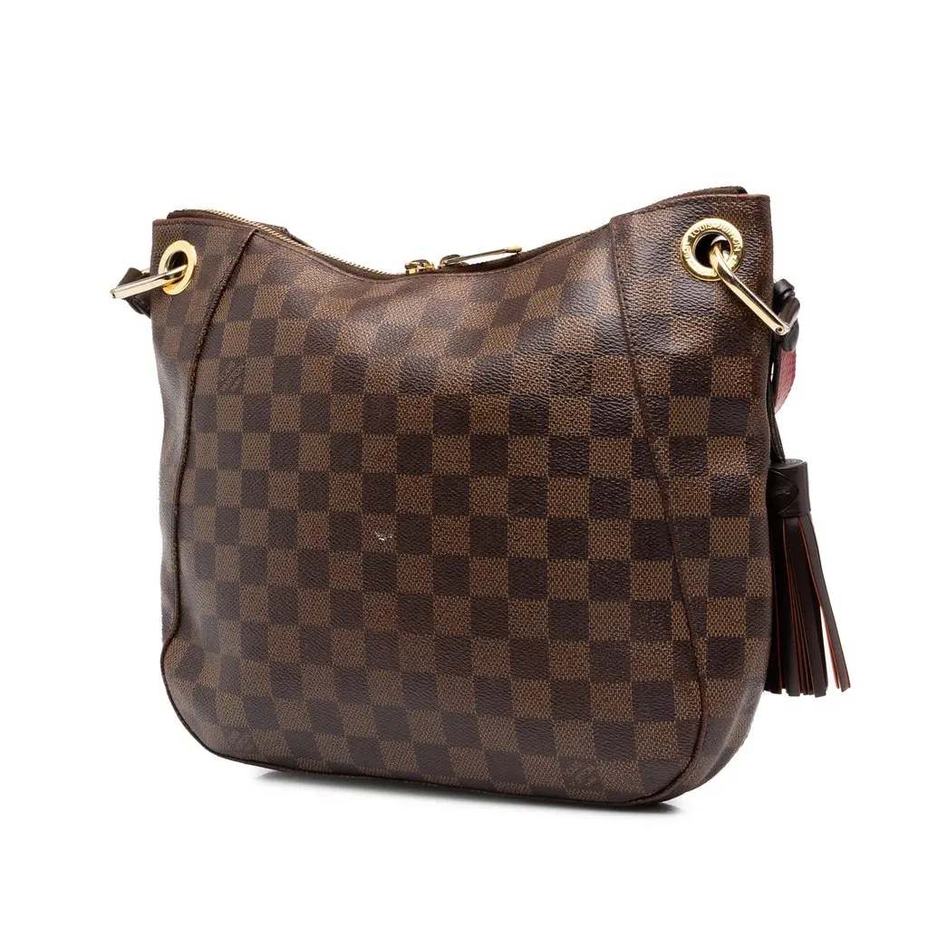 Louis Vuitton Damier Ebene South Bank Besace Brown Canvas Good - Back View