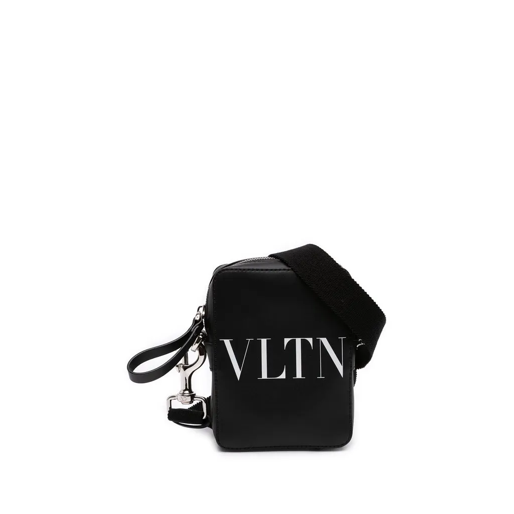 Valentino Small Leather VLTN Crossbody Black Leather Very good - Front View
