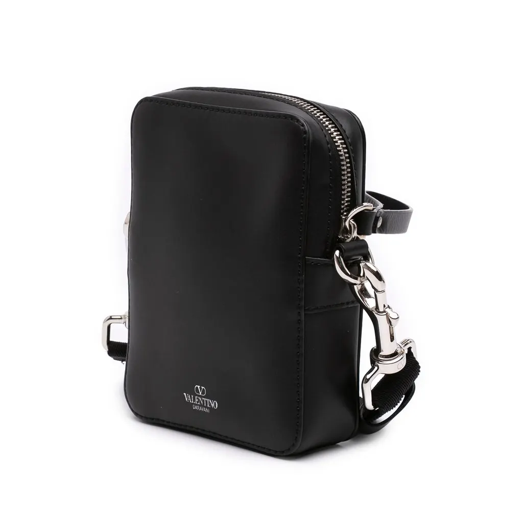 Valentino Small Leather VLTN Crossbody Black Leather Very good - Back View