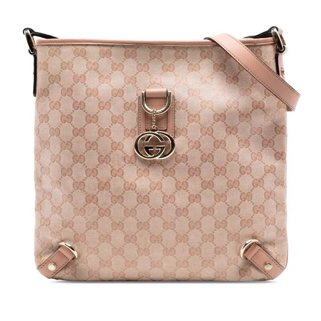 Gucci GG Crystal Abbey D Ring Crossbody Pink Very good - Front View