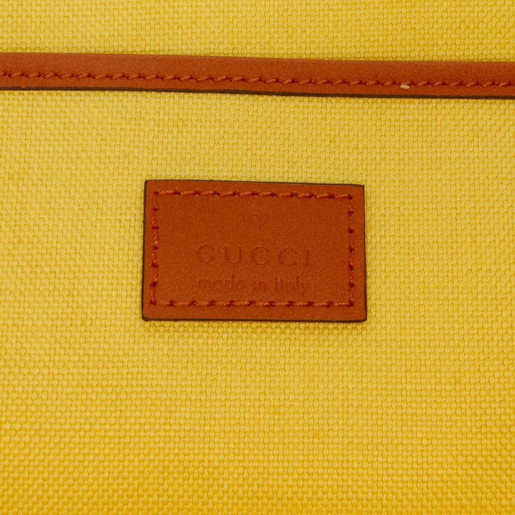 Gucci Medium Jute Embroidered Logo Shopper Tote Purple Very good - Box View