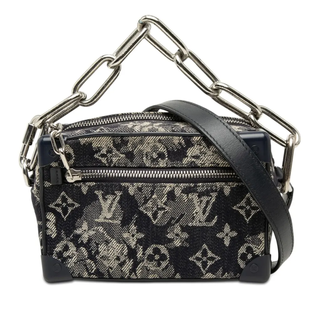 Louis Vuitton Monogram Tapestry Soft Trunk Blue Very good - Front View