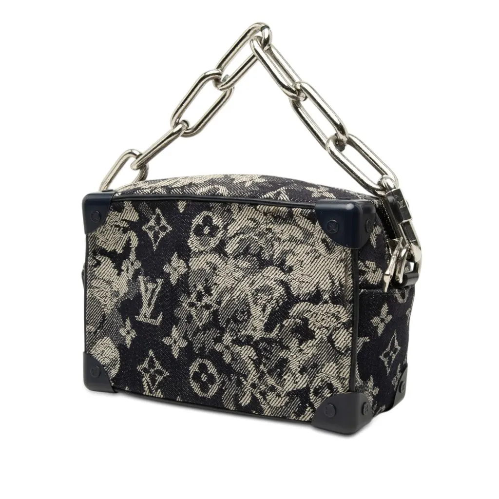 Louis Vuitton Monogram Tapestry Soft Trunk Blue Very good - Back View
