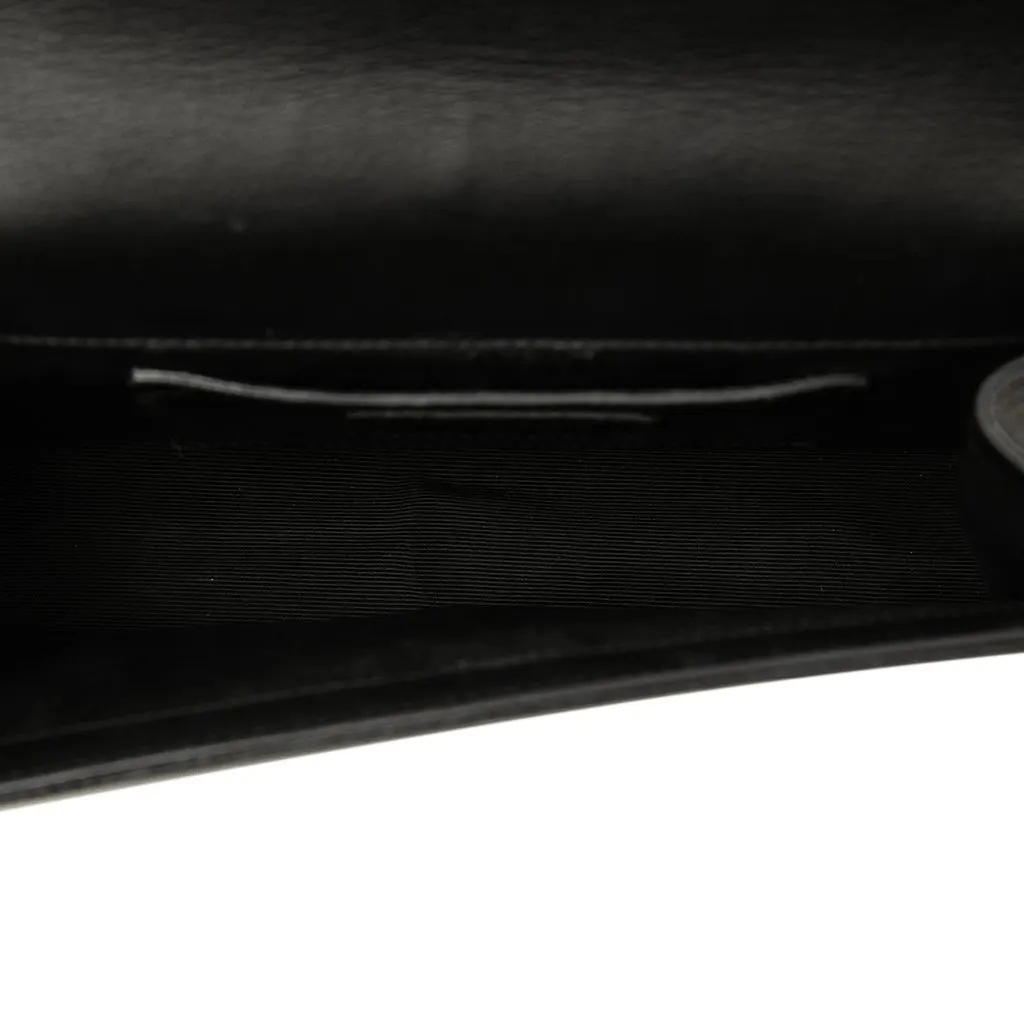 Saint Laurent Medium Smooth Calfskin Braided Monogram Kate Crossbody Black Leather Very good - Model View