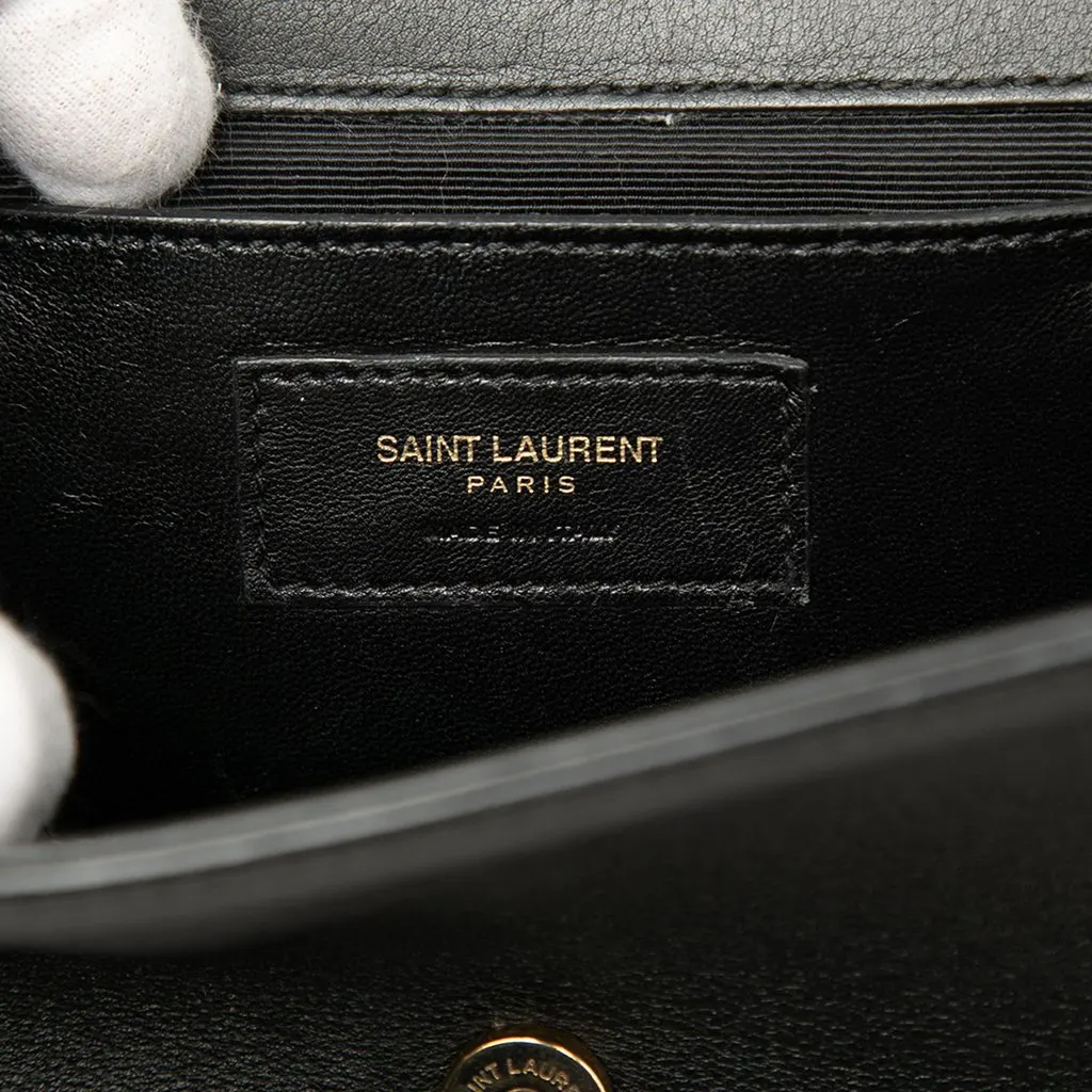 Saint Laurent Medium Smooth Calfskin Braided Monogram Kate Crossbody Black Leather Very good - Box View