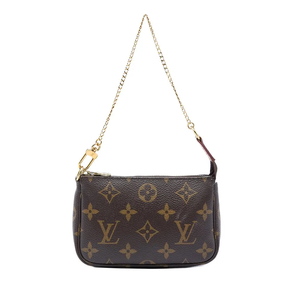 Louis Vuitton Monogram Mini Pochette Accessoires Brown Very good - Front View