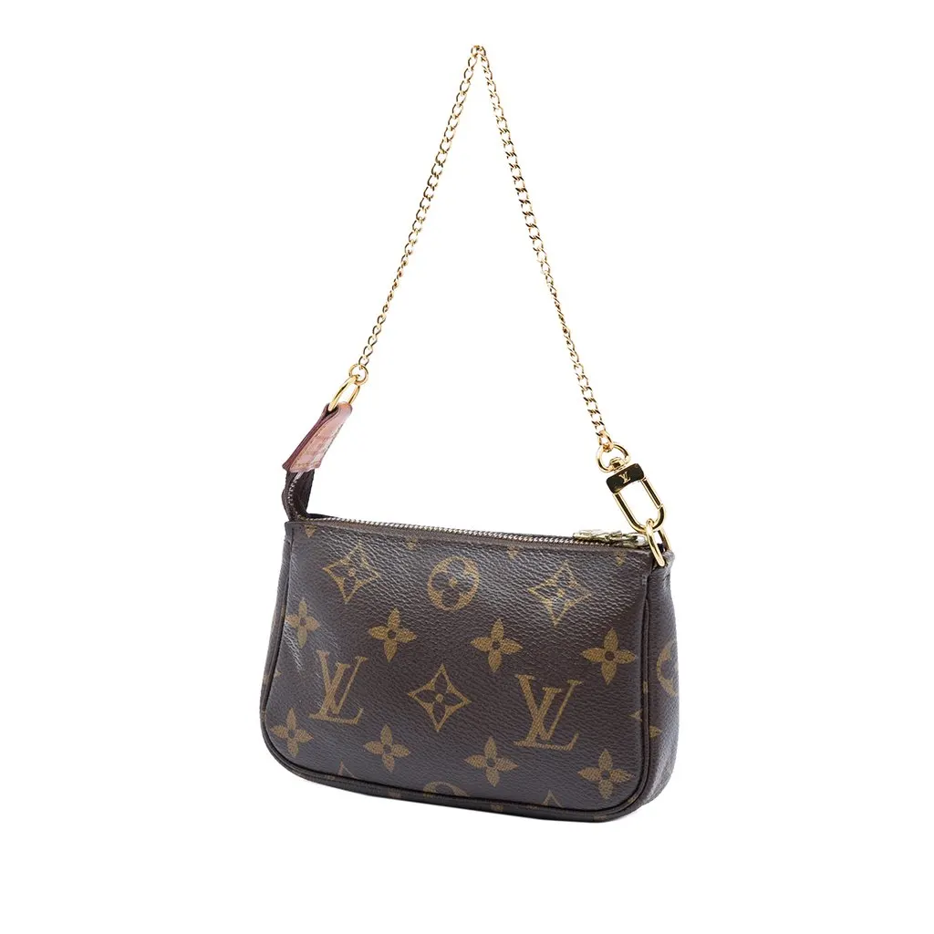 Louis Vuitton Monogram Mini Pochette Accessoires Brown Very good - Back View