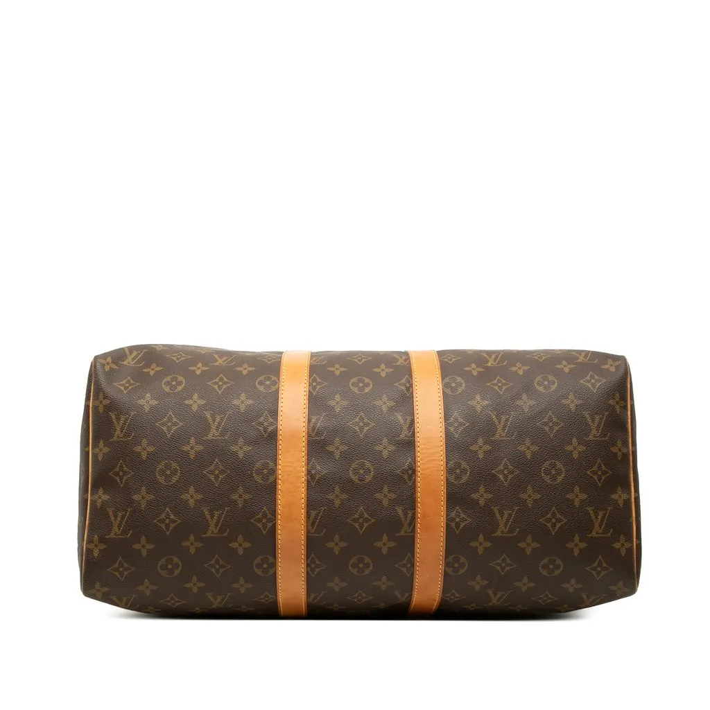 Louis Vuitton Monogram Keepall 45 Brown Canvas Good - Inside View