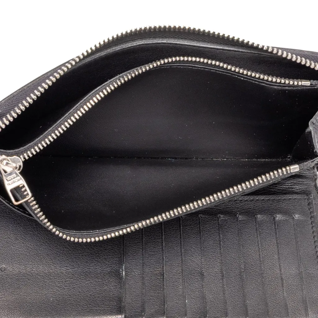 Louis Vuitton Taurillon Vertical Zippy Long Wallet Black Leather Good - Model View