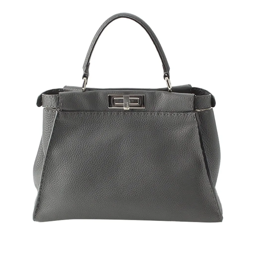Fendi Medium Leather Selleria Peekaboo Iconic Satchel MultiColor Leather Very good - Back View