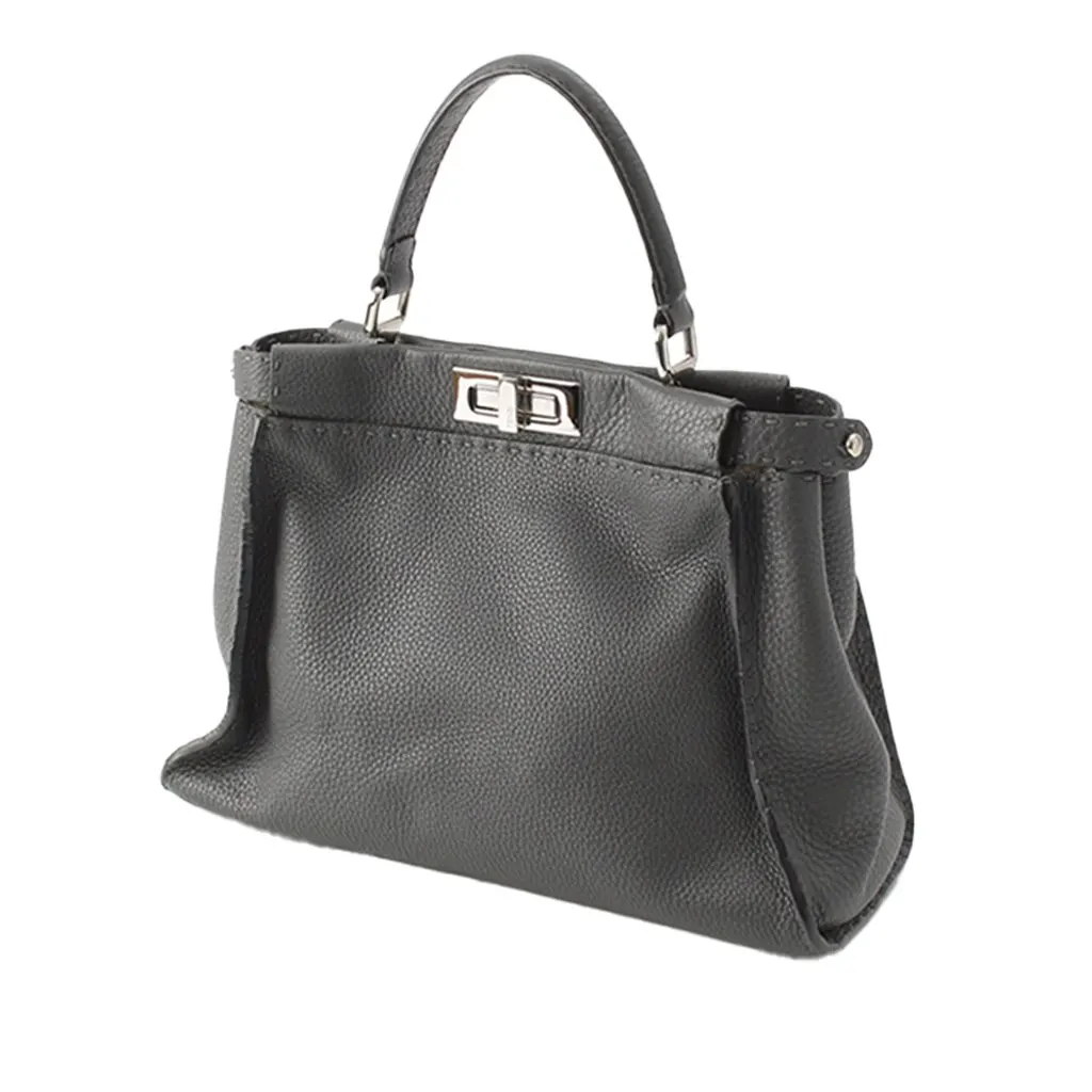 Fendi Medium Leather Selleria Peekaboo Iconic Satchel MultiColor Leather Very good - Inside View