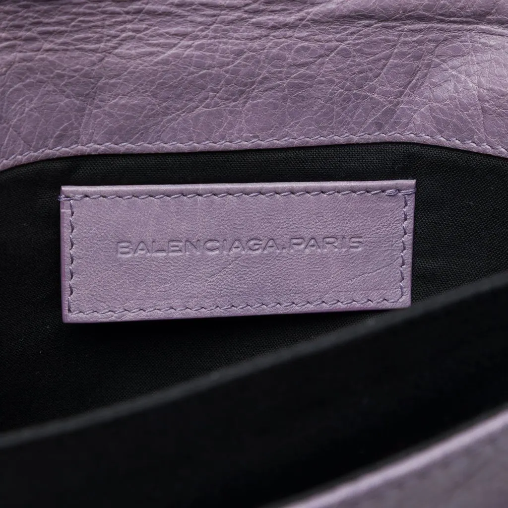 Balenciaga Lambskin Motocross Giant 12 Envelope Clutch Purple Leather Very good - Box View