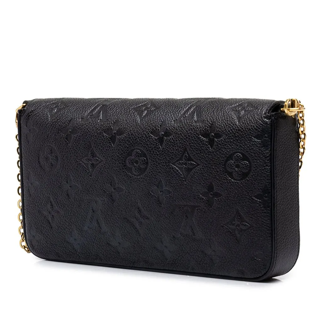 Louis Vuitton Monogram Empreinte Pochette Felicie Black Leather Very good - Back View