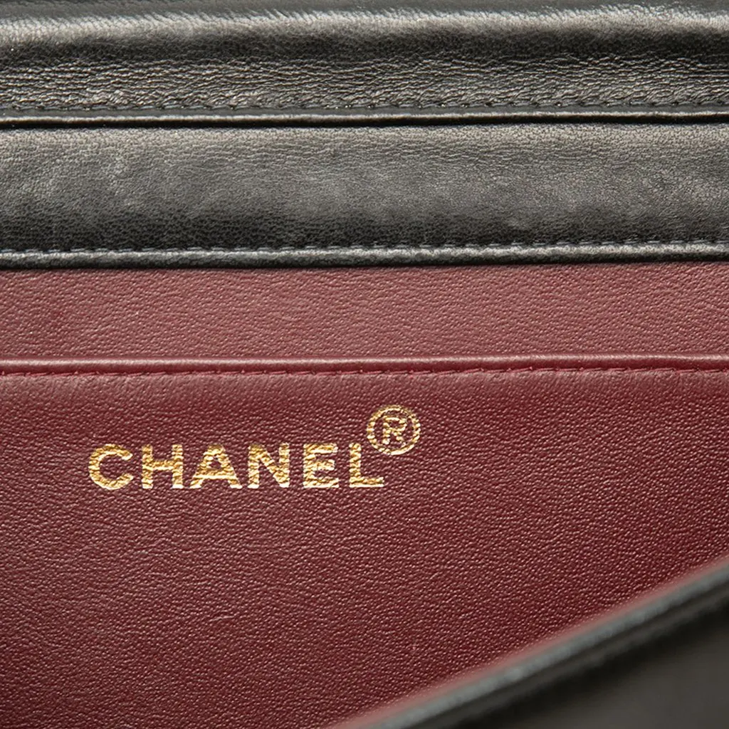 Chanel Mini CC Quilted Lambskin Full Flap Black Leather Good - Box View