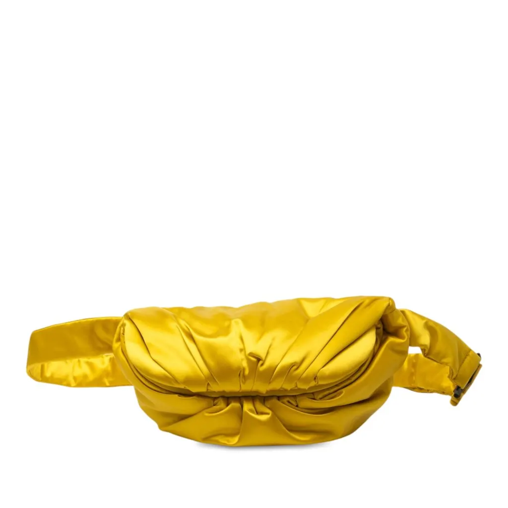Bottega Veneta Satin The Body Pouch Belt Bag Yellow Very good - Front View